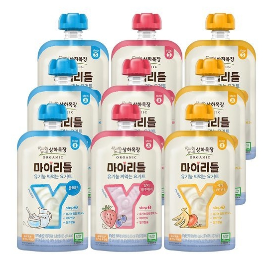 [상하목장]어른부터 아이까지 유기농 짜먹는 요거트(3종-총9팩)-]1월15일/목요일수령]
